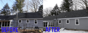 Woodstock Connecticut New Roof Replacement Before and After