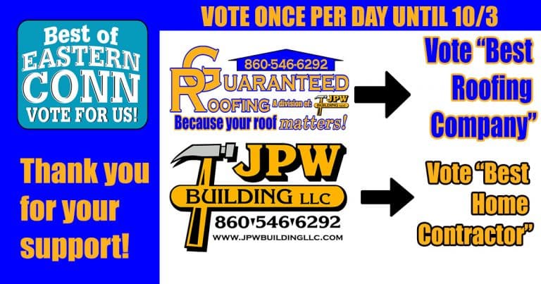2020 best of eastern Connecticut roofing contractor nomination