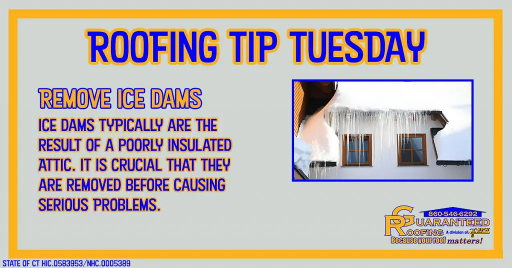 Remove ice dams off roof