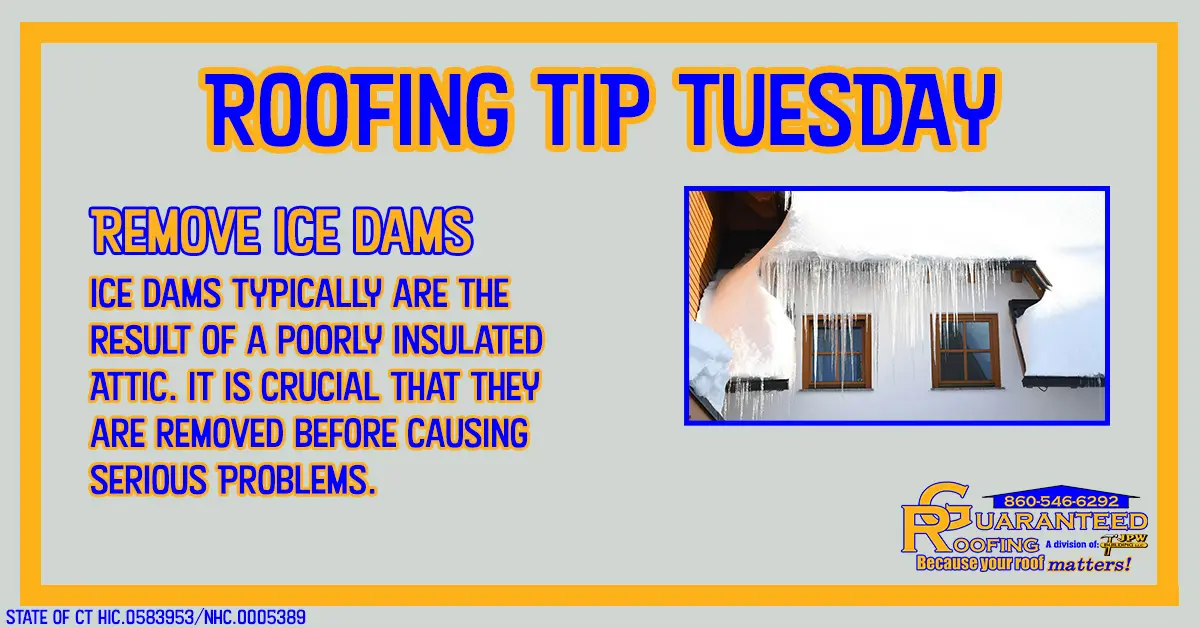 Remove ice dams off roof